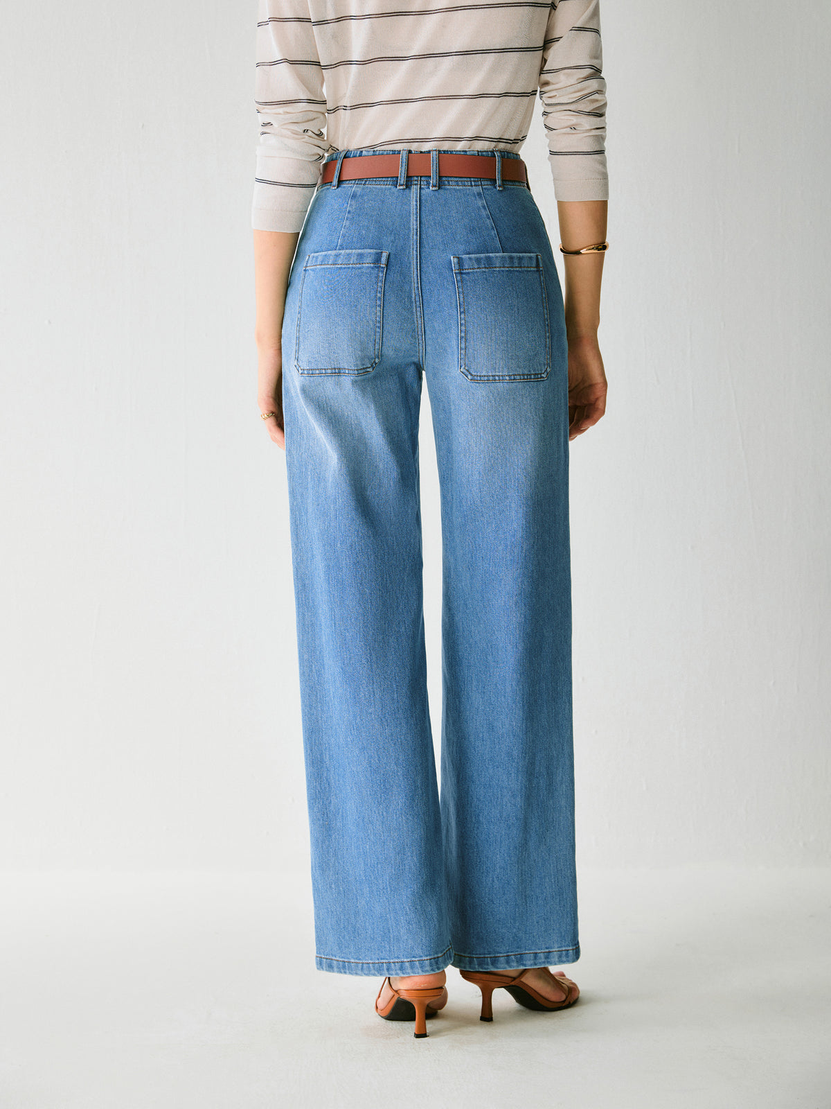 SOLEIL HIGH WAISTED STRAIGHT DENIM