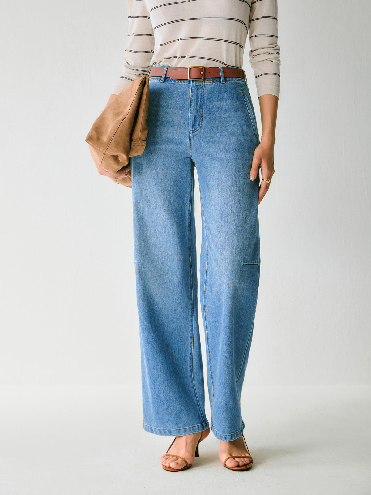 SOLEIL HIGH WAISTED STRAIGHT DENIM