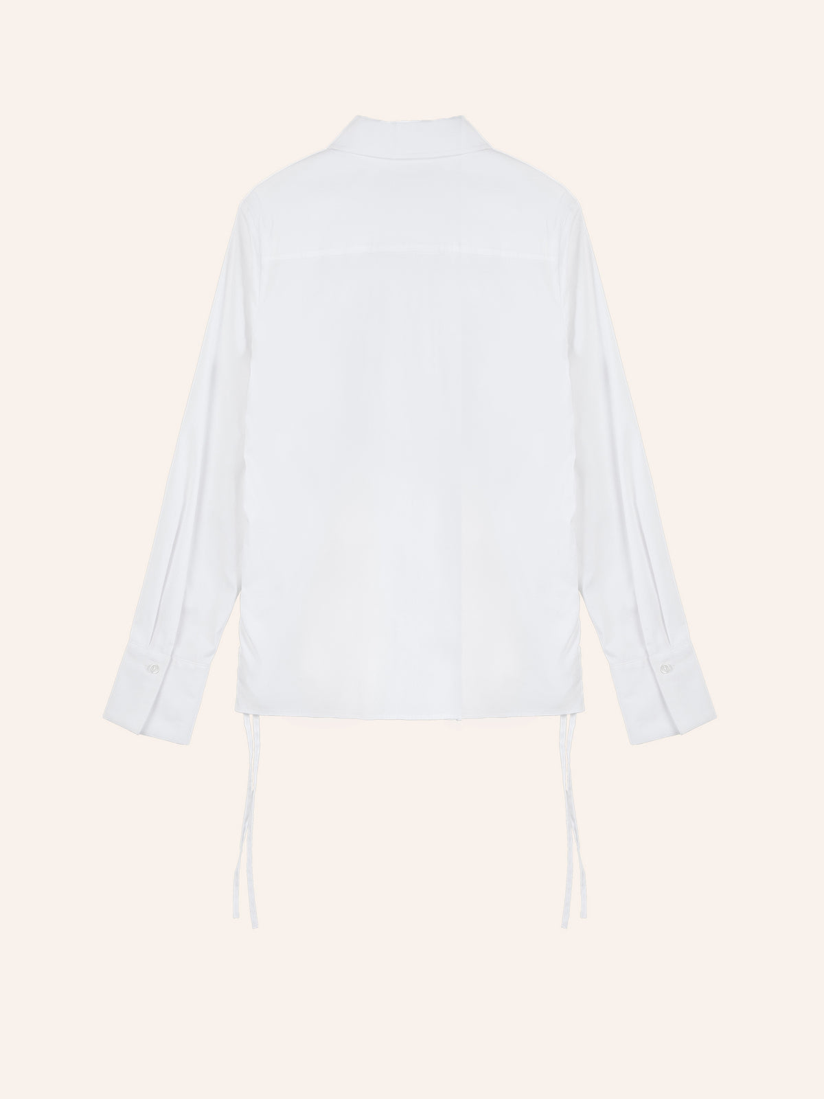 Corinne Drawstring Stretch Cotton Shirt