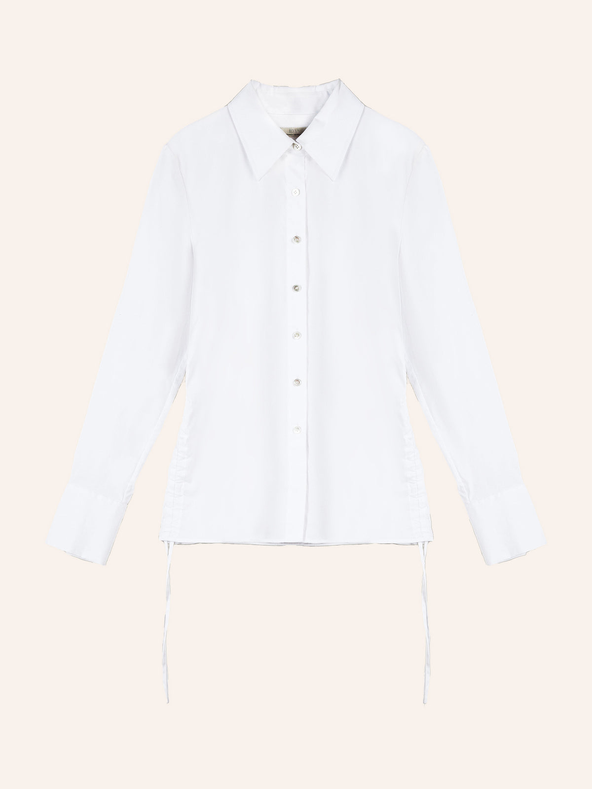 Corinne Drawstring Stretch Cotton Shirt