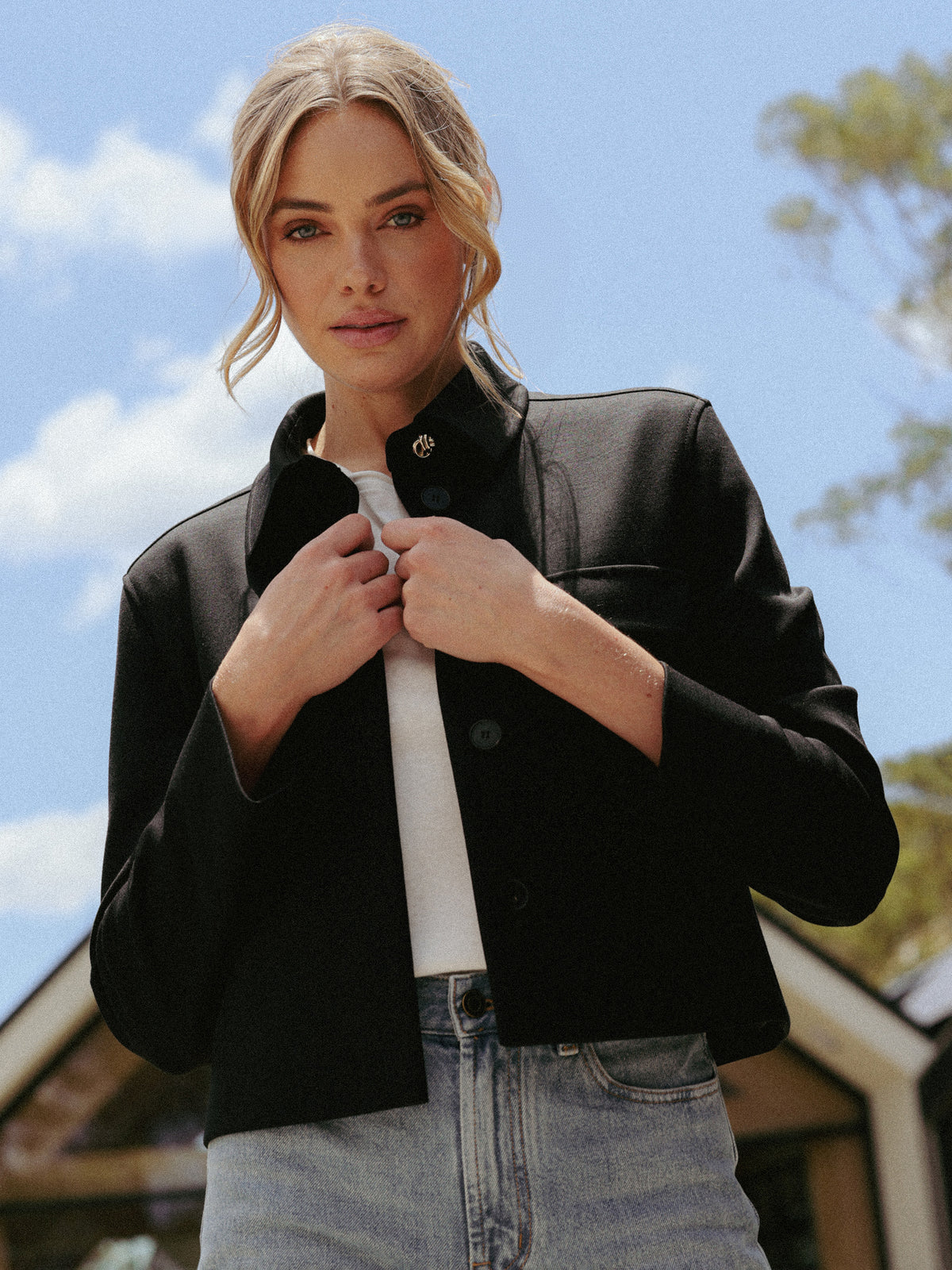 Maxine Wool Blend Cropped Jacket