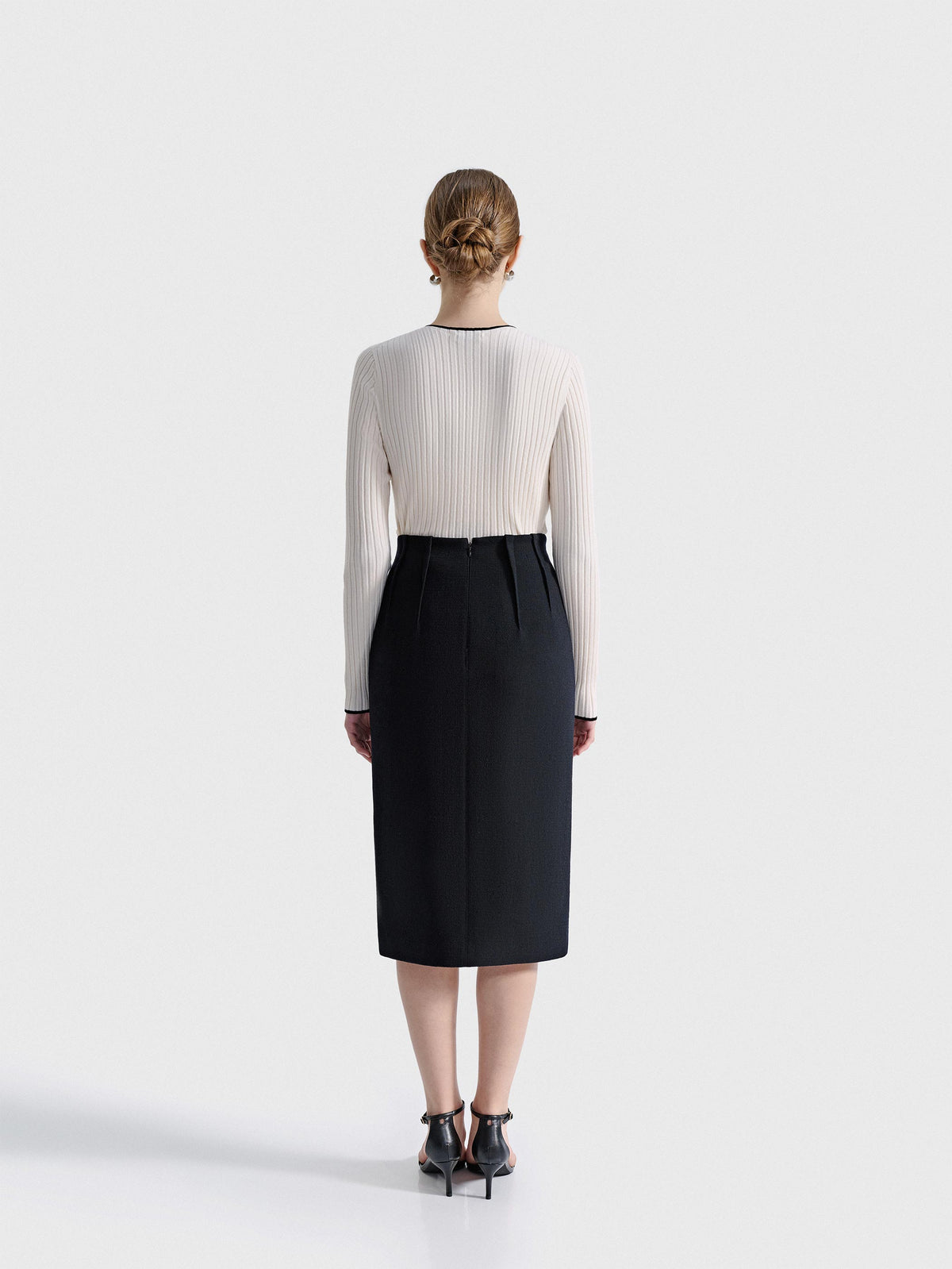 EVY LONG SLEEVE WOOL RIB KNIT