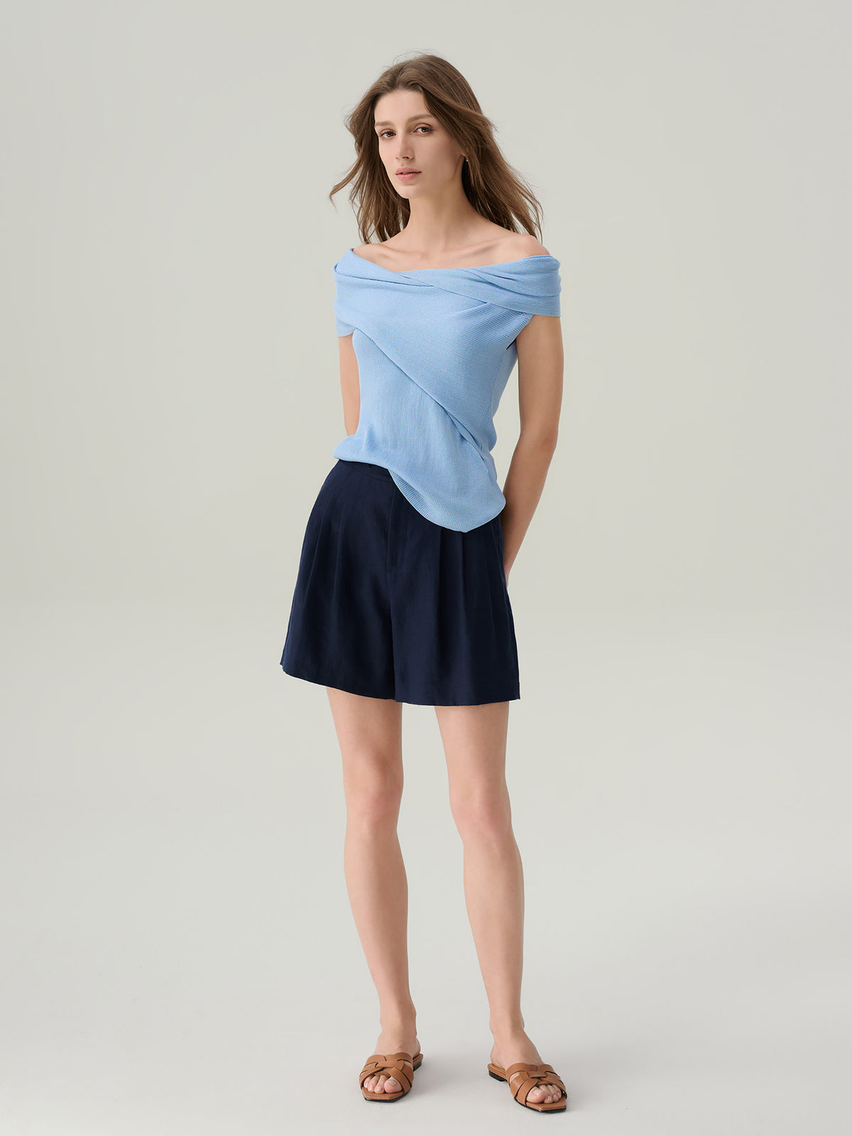 Romy Silk Off The Shoulder Top