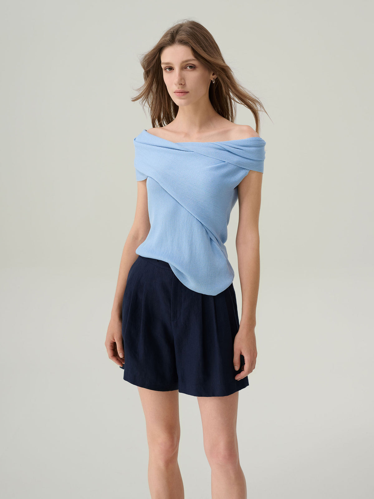 Romy Silk Off The Shoulder Top