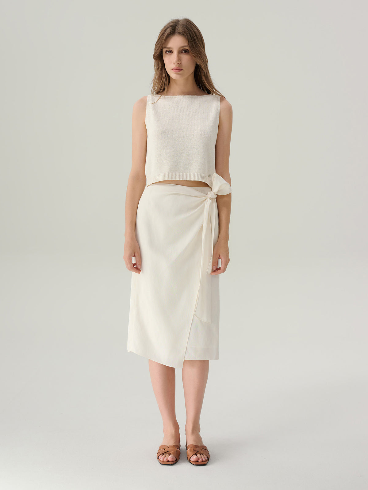 Ari Cropped Knit Tank Top