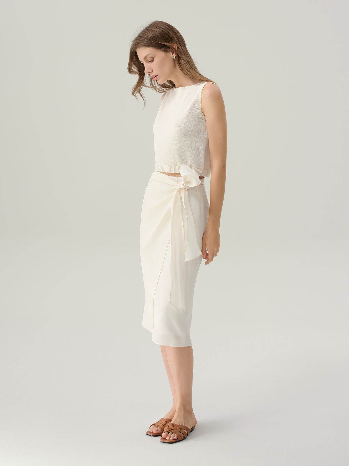 Ari Cropped Knit Tank Top