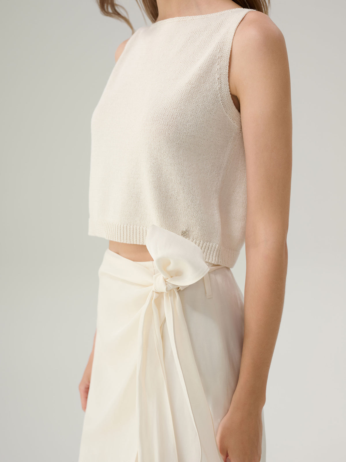 Ari Cropped Knit Tank Top