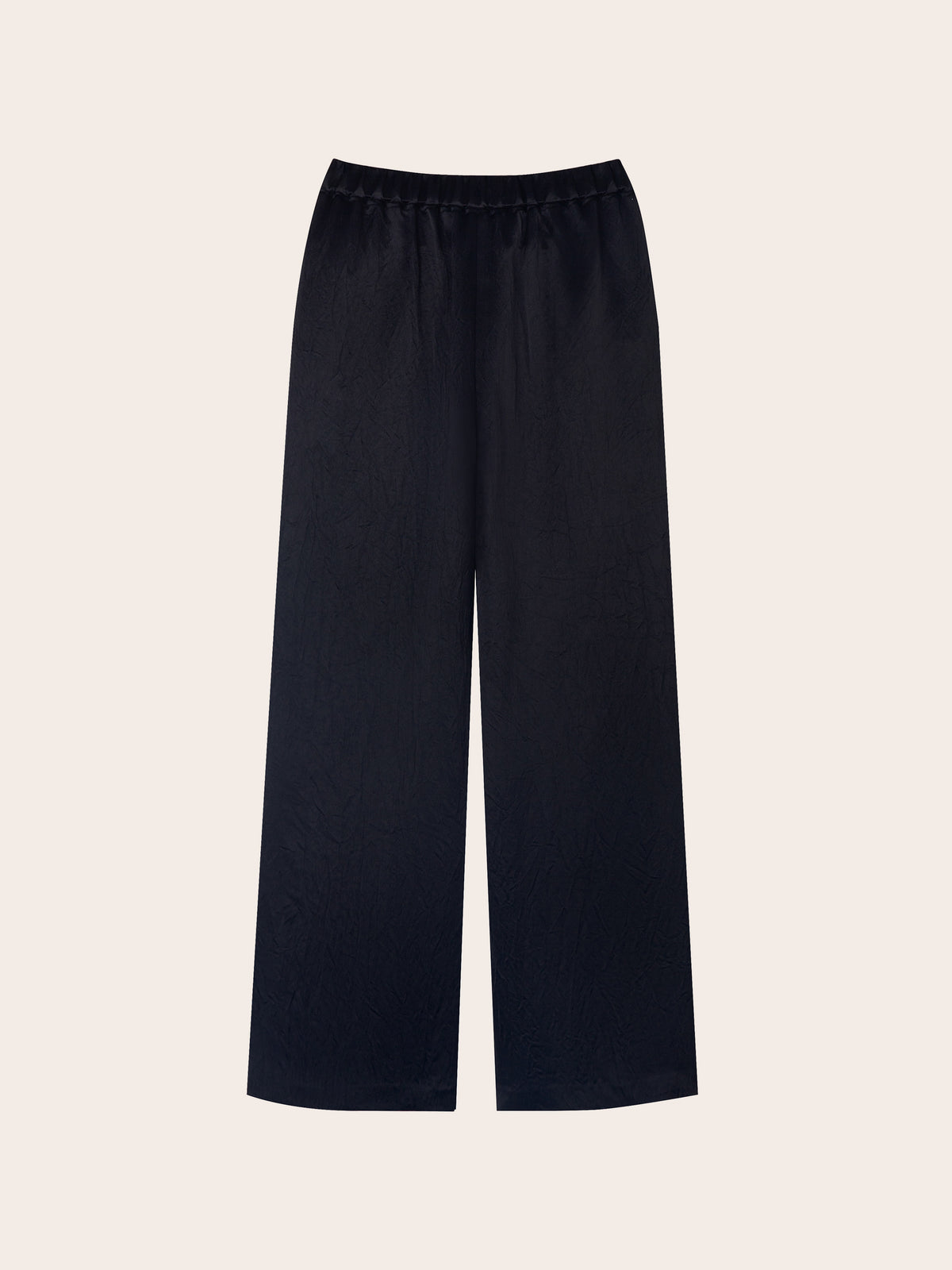 MIRI CRINKLE SATIN WIDE LEG PANT