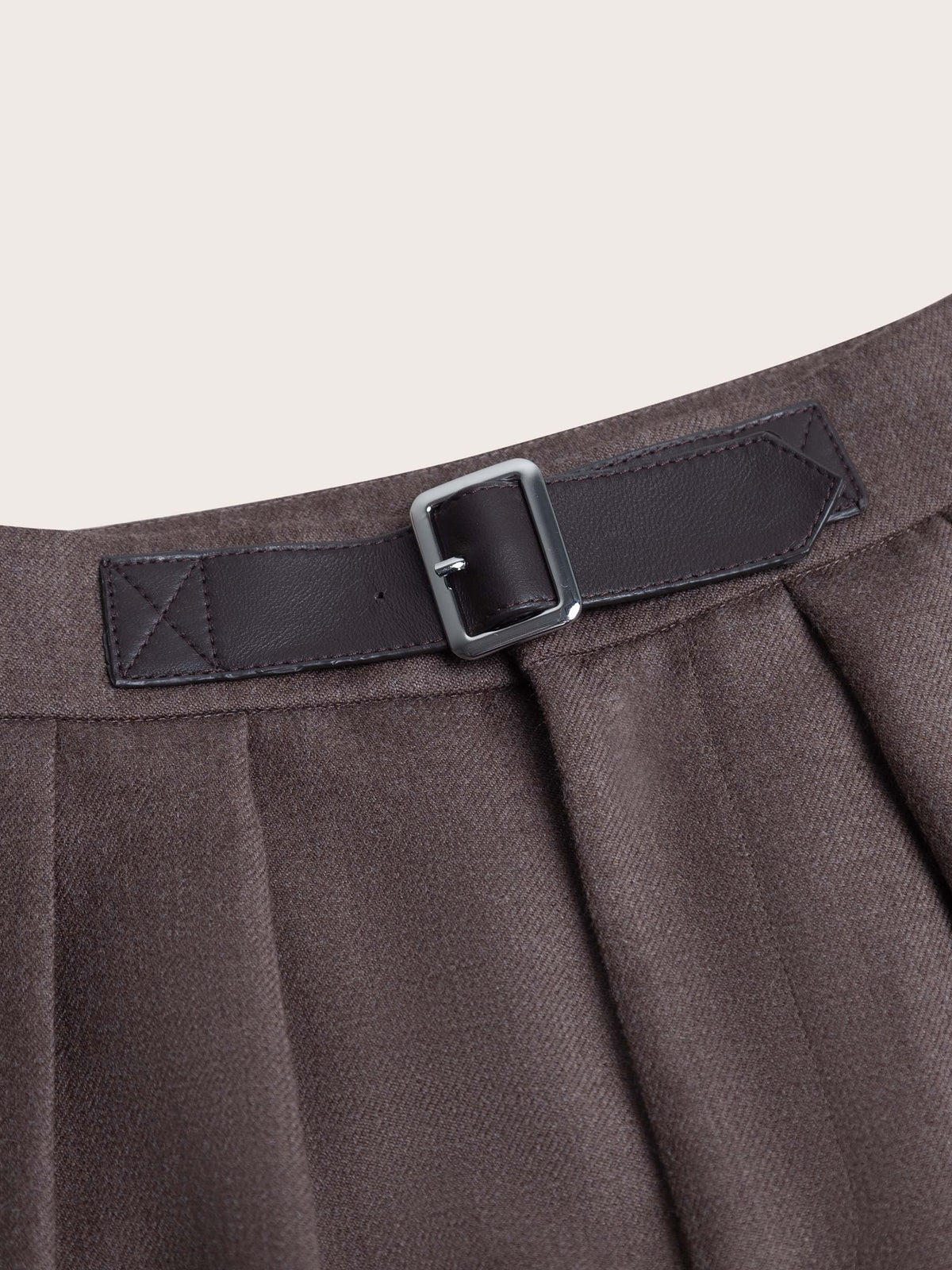 KENNY WOOL PLEATED SLIM TROUSERS(LIGHT COLOR)