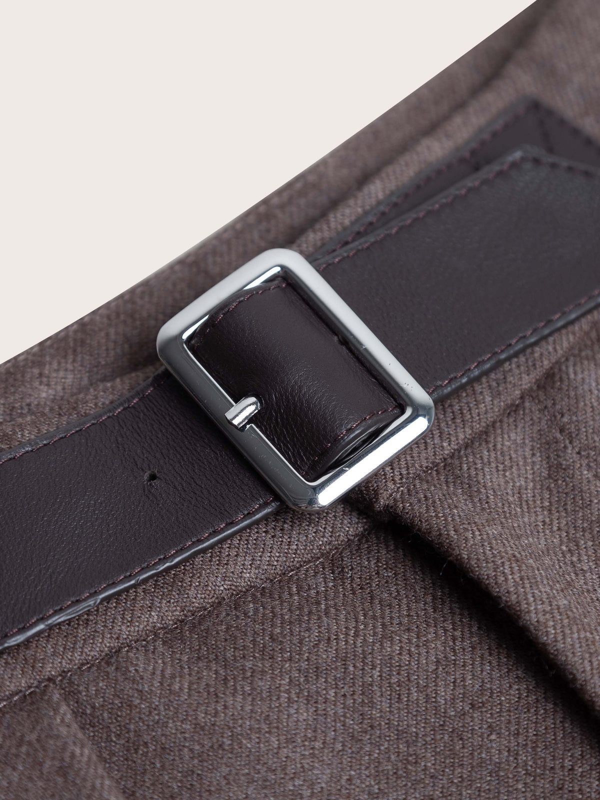 KENNY WOOL PLEATED SLIM TROUSERS(LIGHT COLOR)