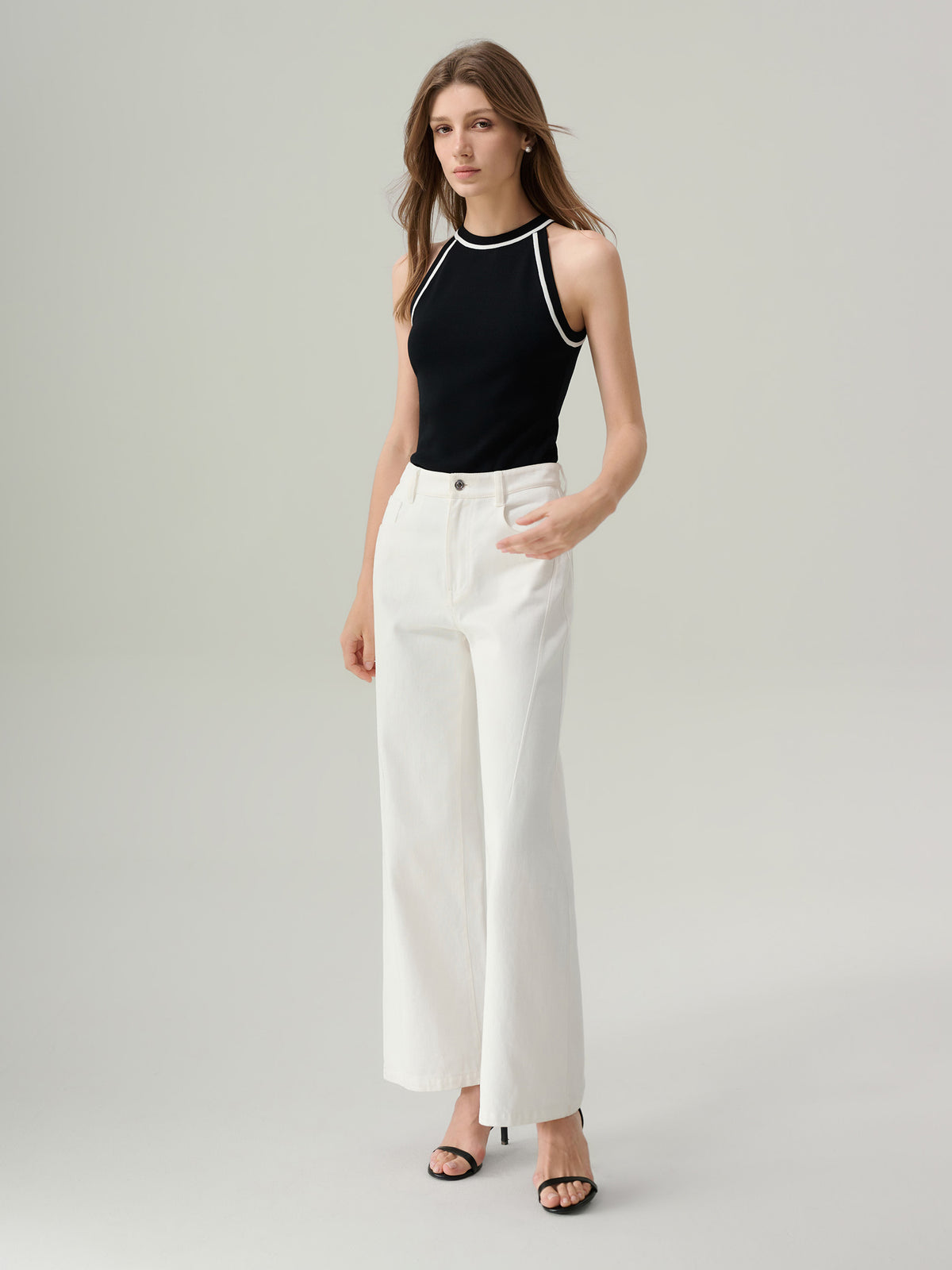 Eleanor White Wide Leg Jeans