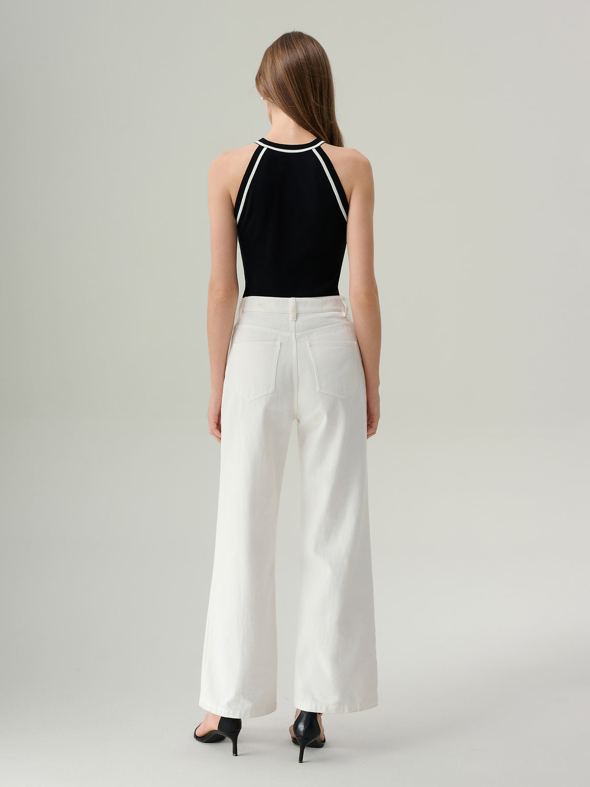 Eleanor White Wide Leg Jeans