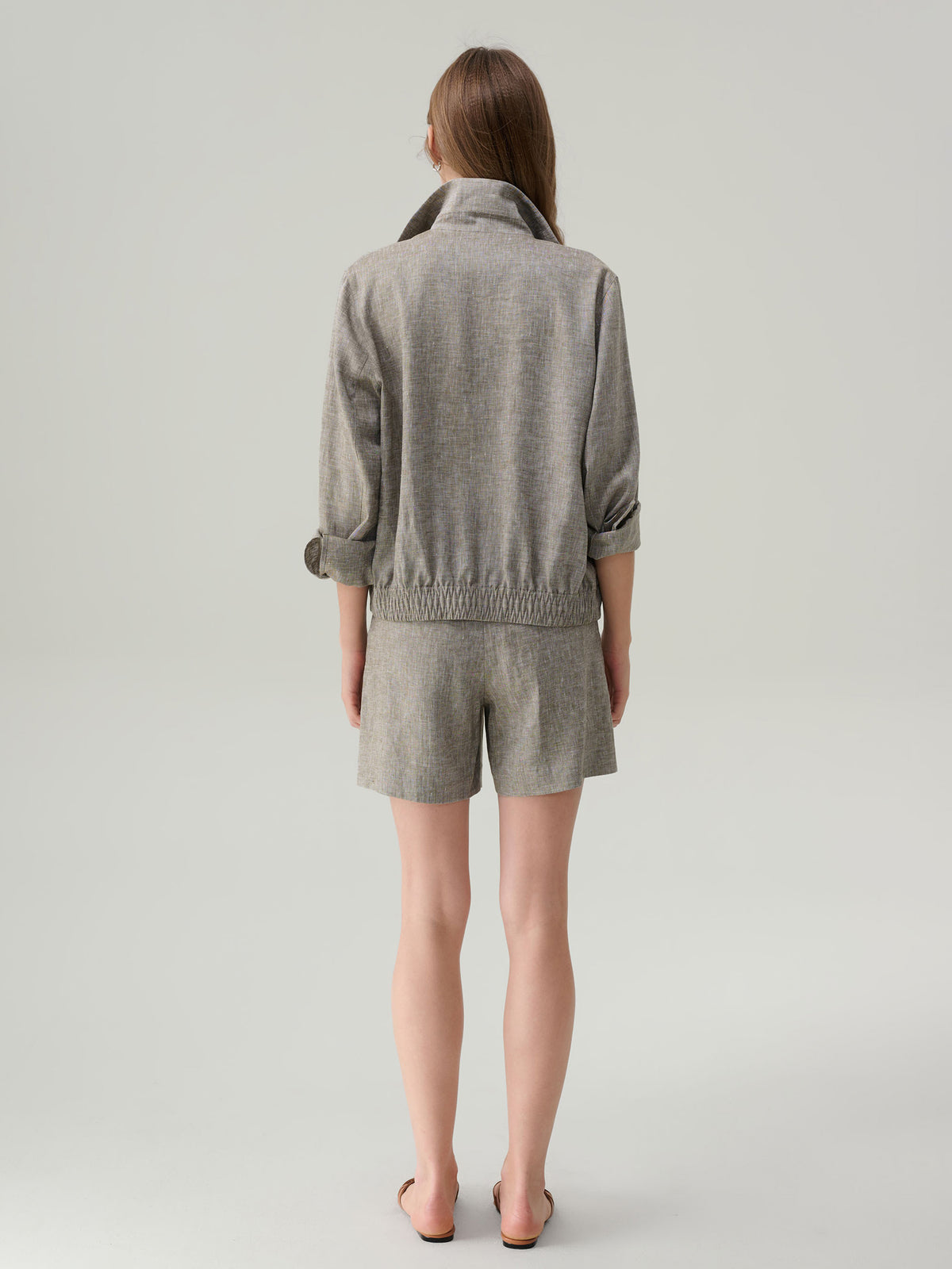 Penelope High Waisted Linen Shorts