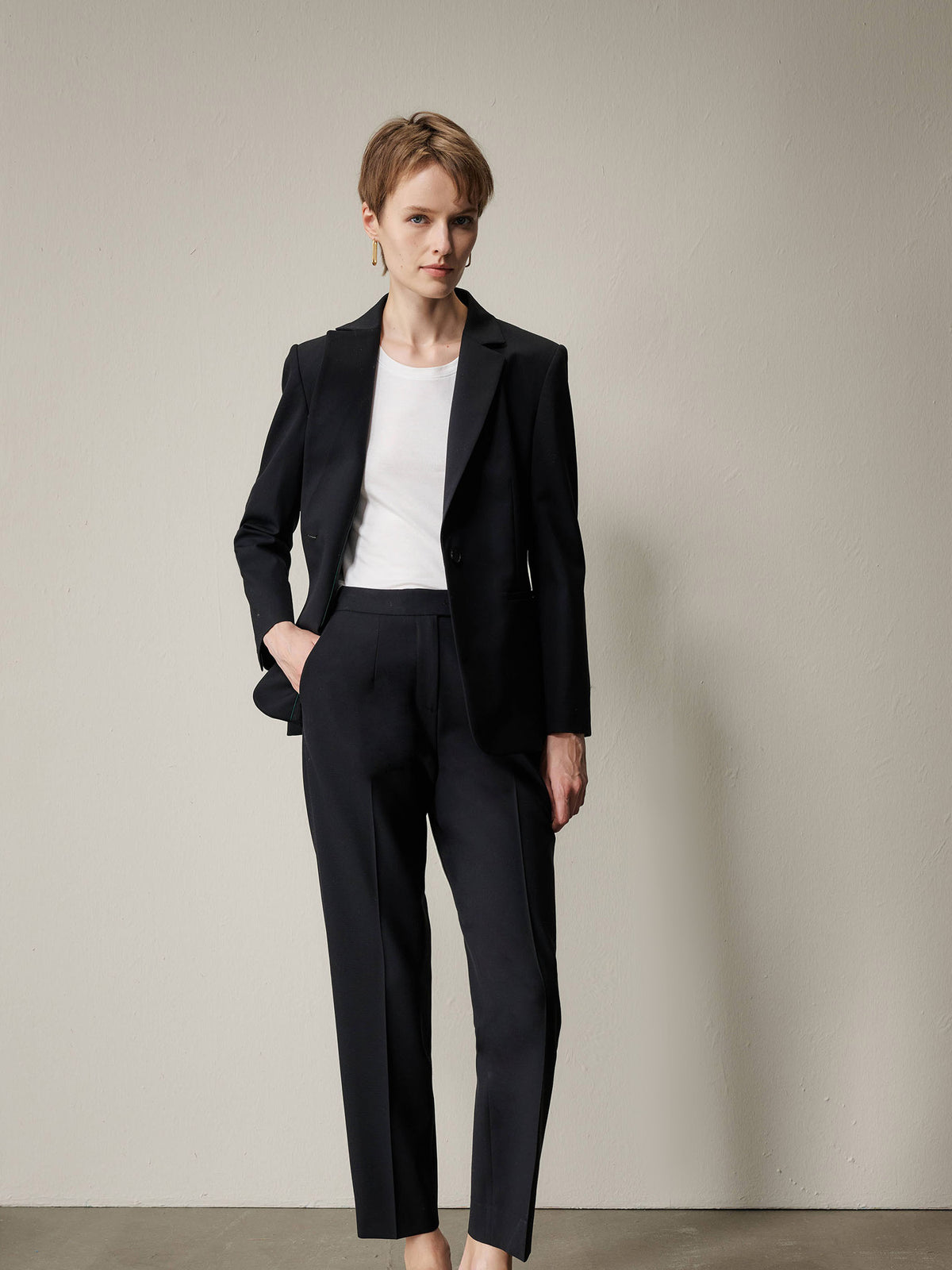 Milan Tapered Wool Suit Pants