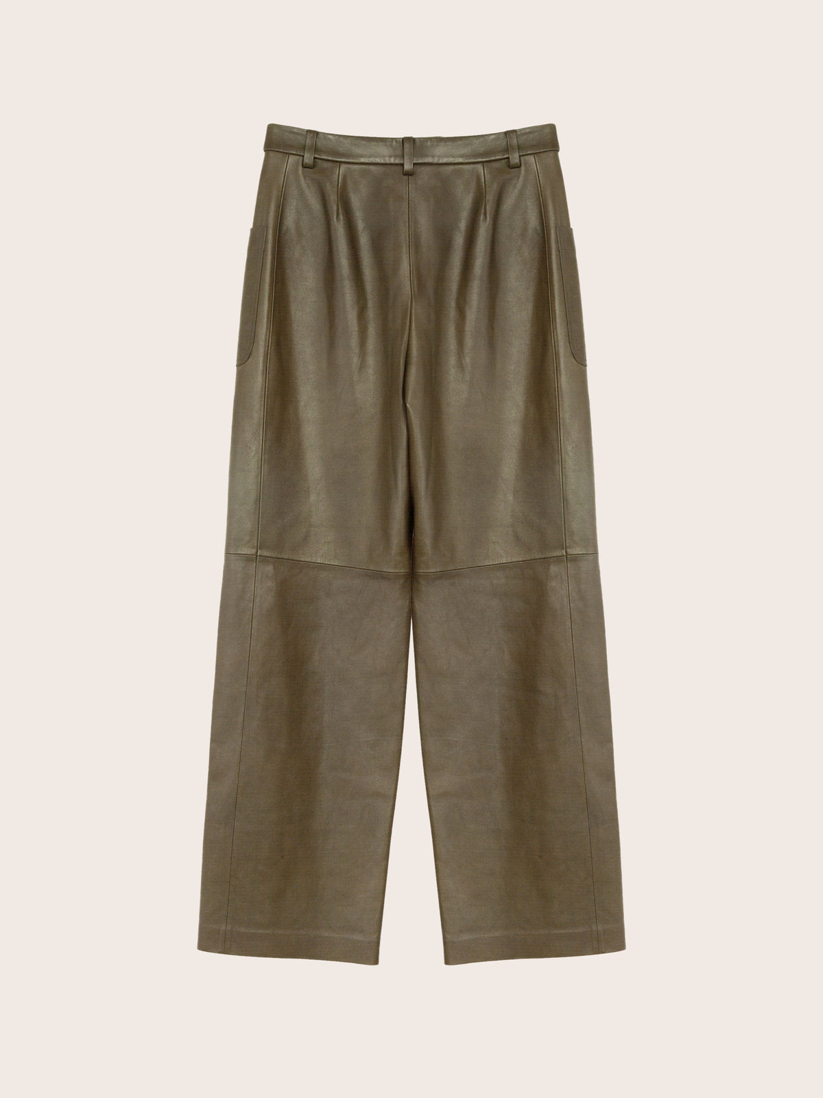 Greer Lambskin Wide-Leg Trousers