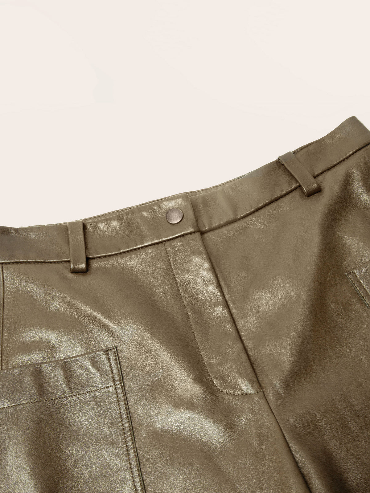 Greer Lambskin Wide-Leg Trousers