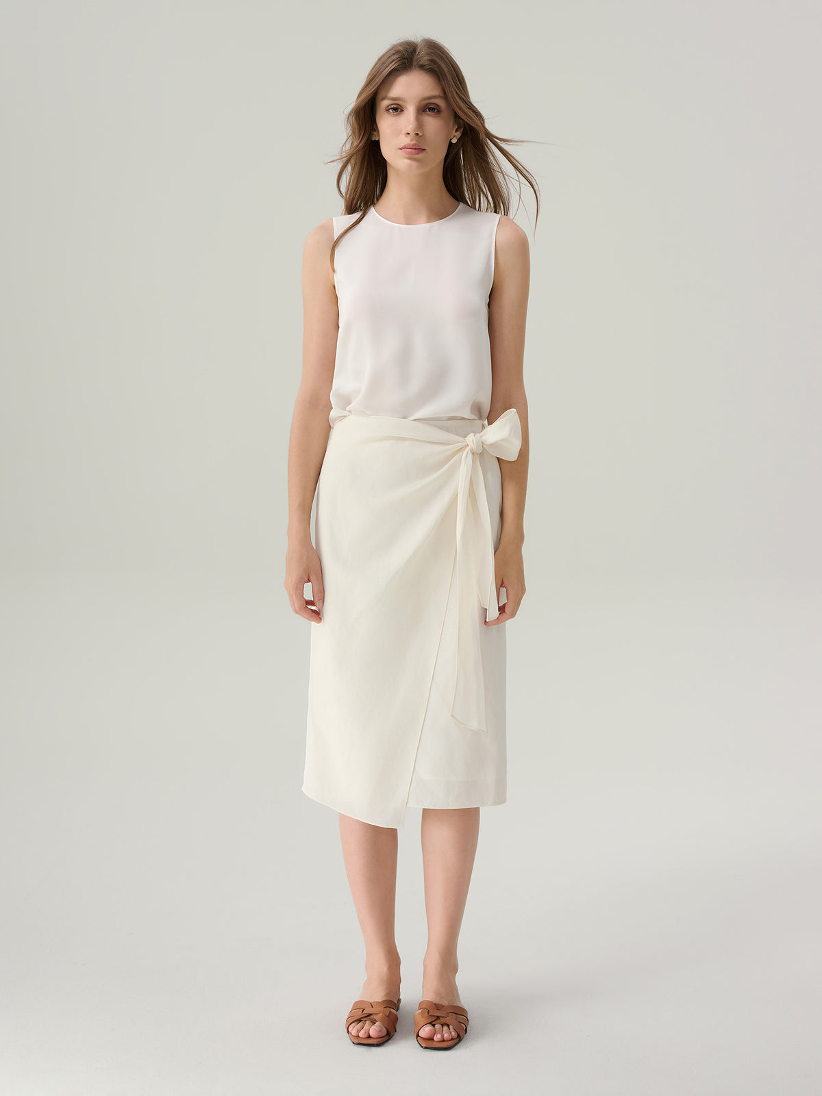 Scout Linen Wrap Midi Skirt