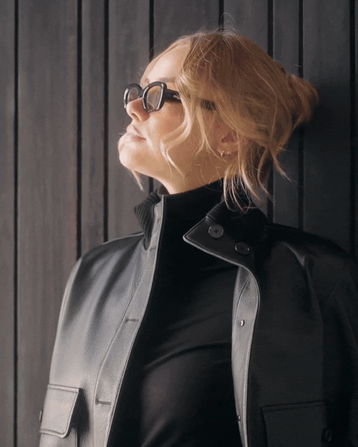 ISOLDE LEATHER BOMBER JACKET