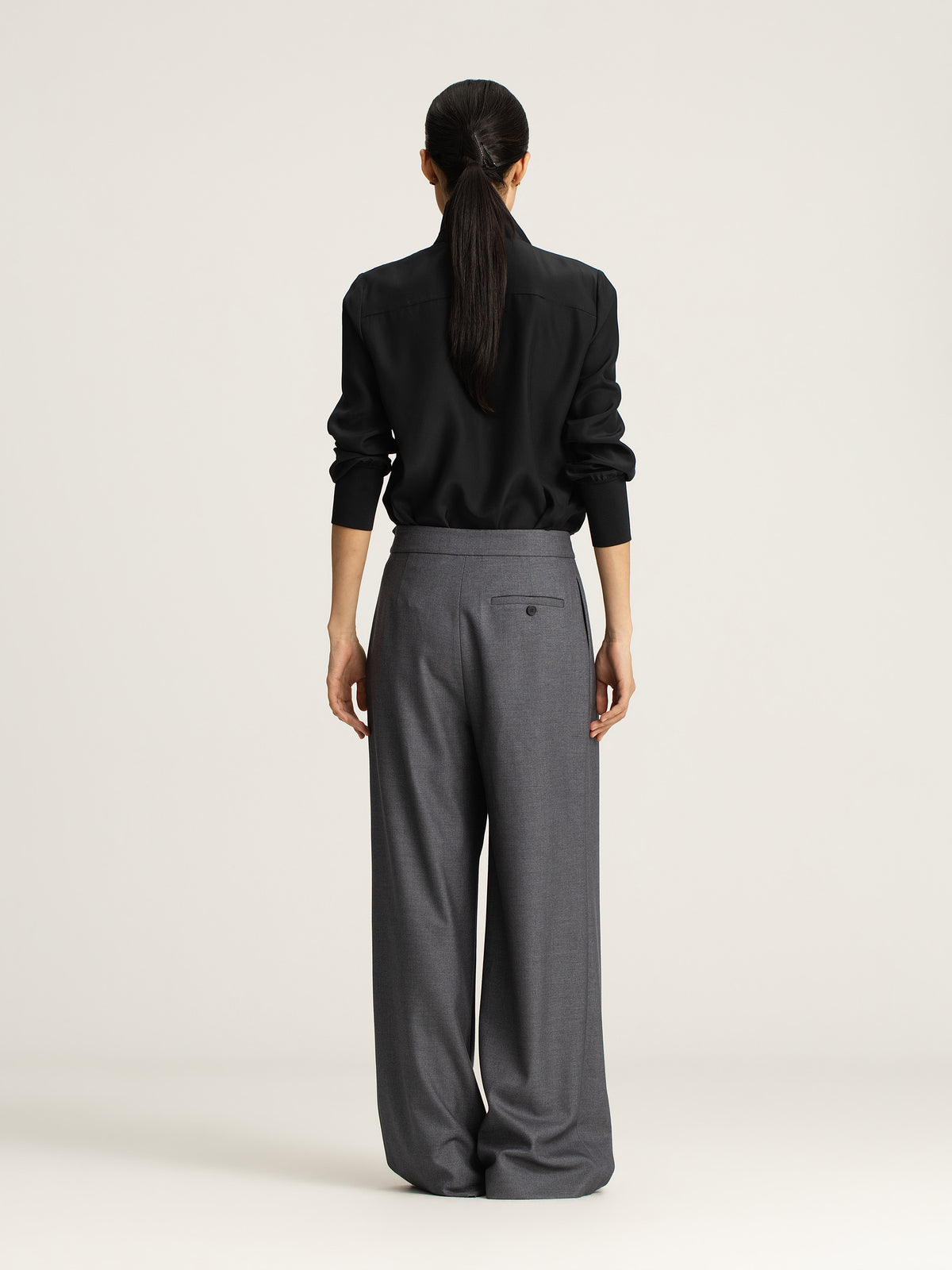 Goldie Silk Blouse With Elastic Sleeve Detail