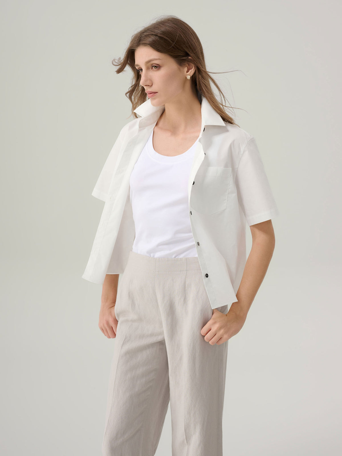Claire Cotton Button Down Top