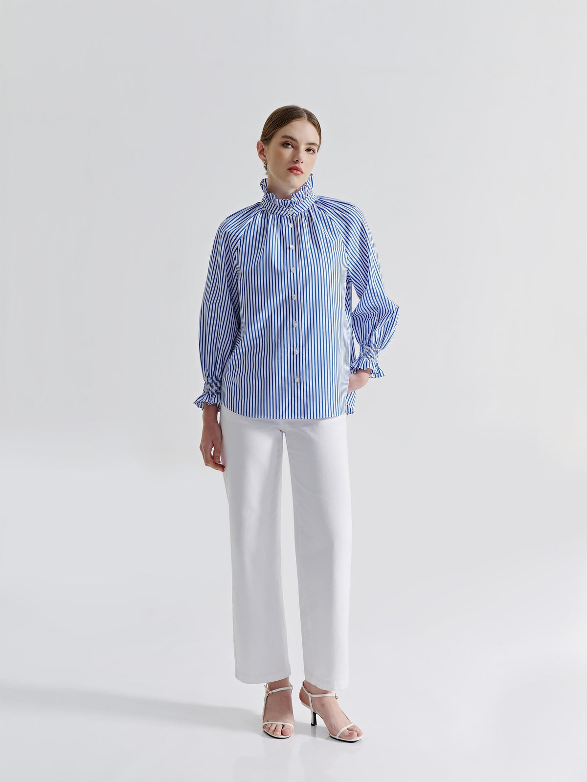 LILY STRIPE FLOUNCE TOP