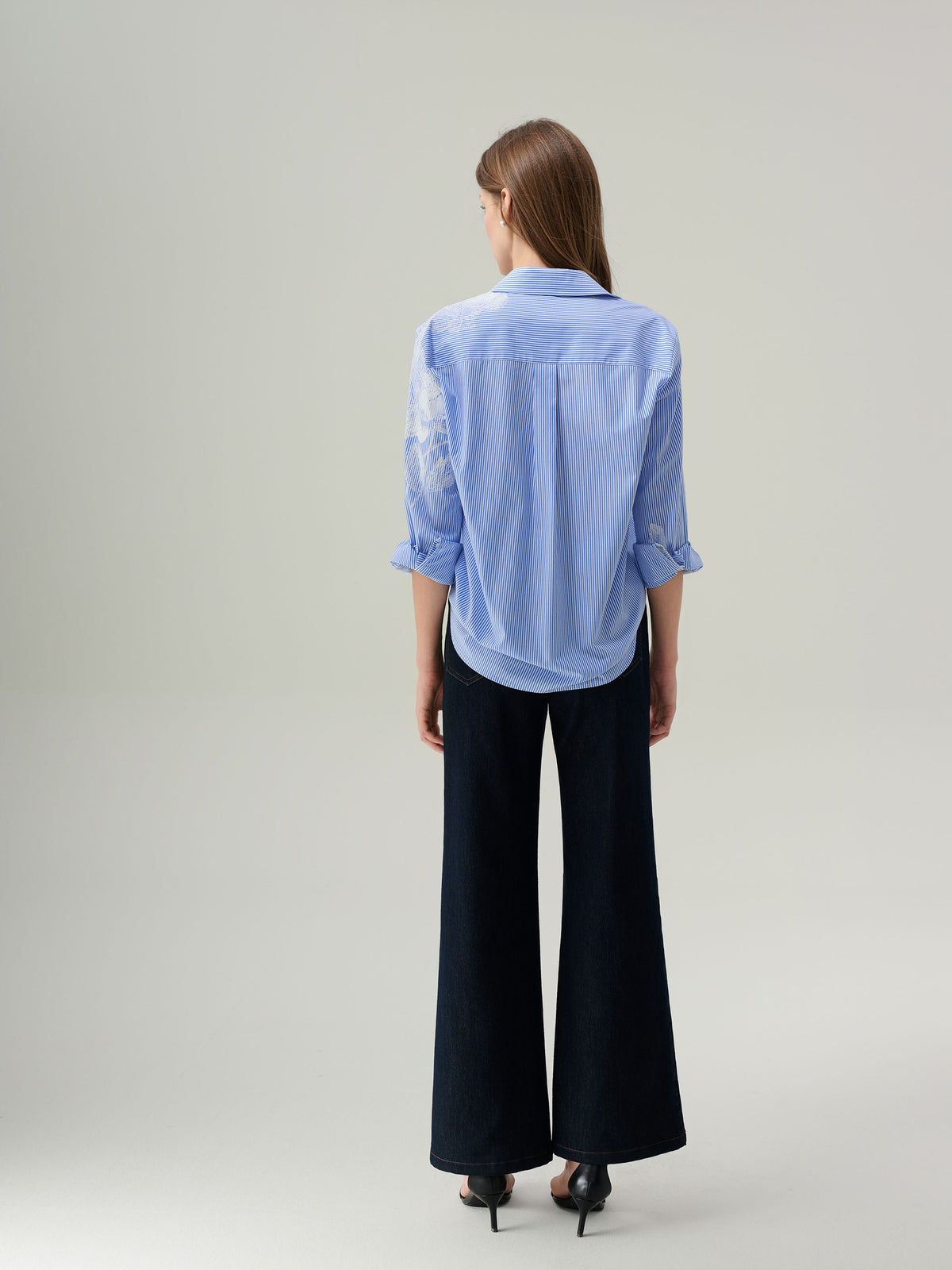 Maisie Blue &amp; White 
Striped Blouse