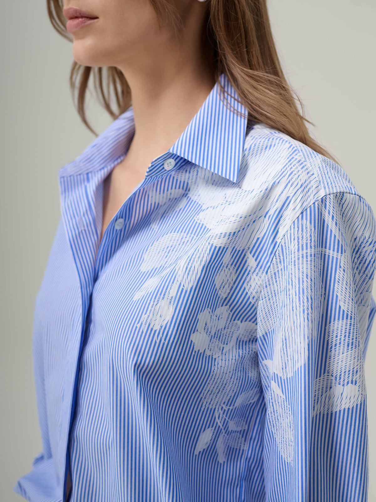 Maisie Blue &amp; White 
Striped Blouse