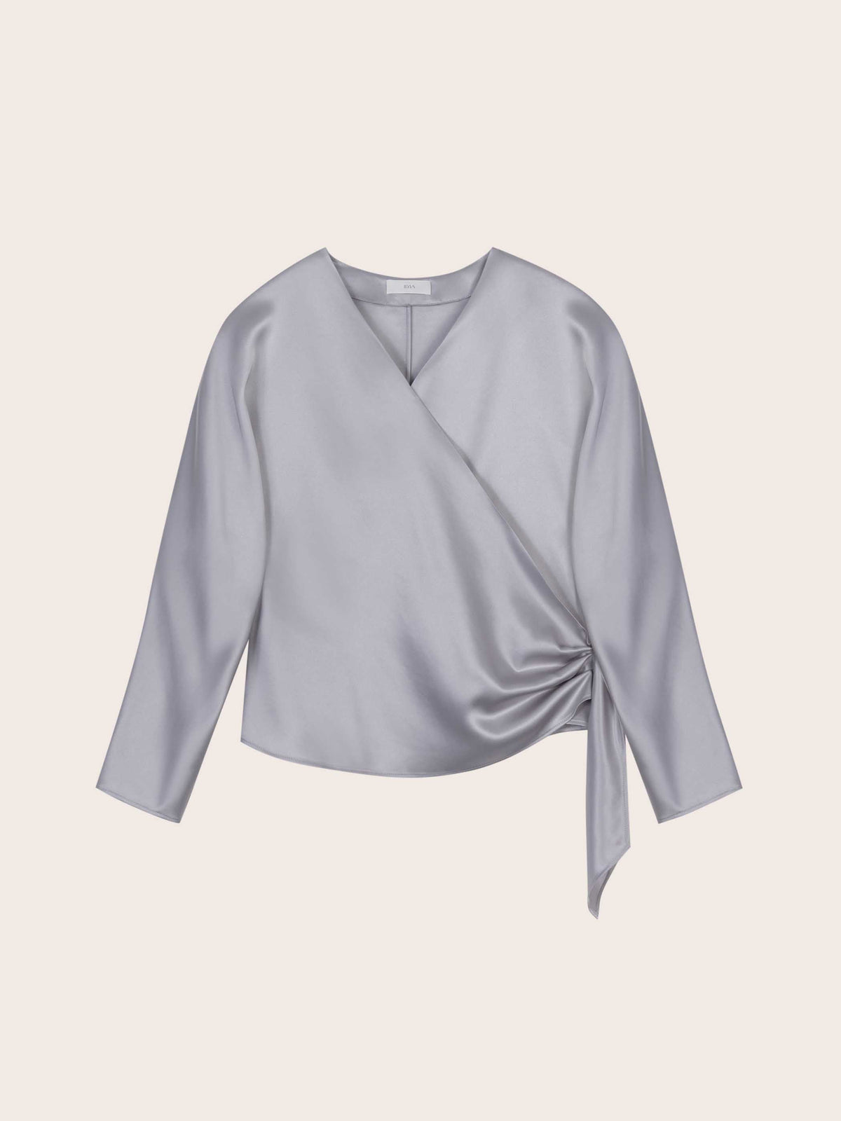 Juliette Satin Wrap 
Blouse