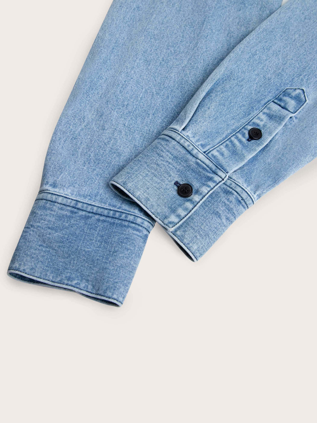 Lara Light Denim Button 
Down Top