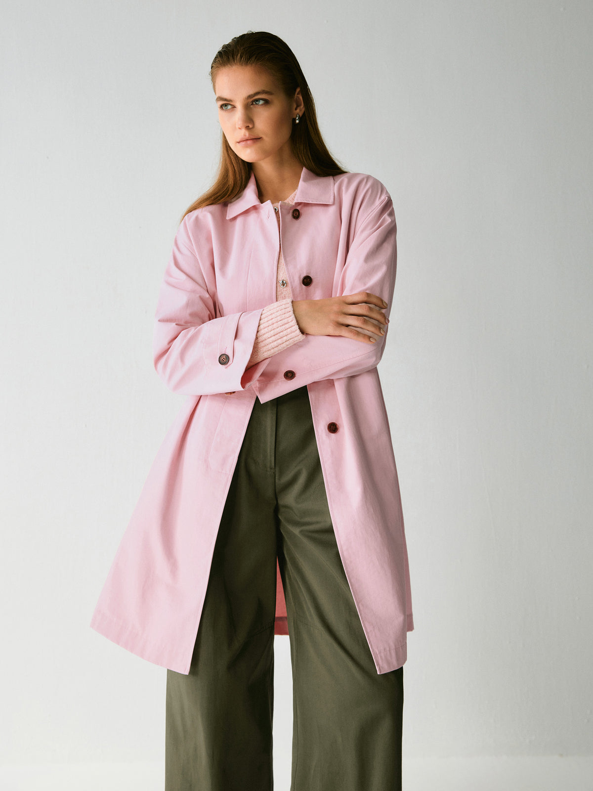 Rose Trench Coat
