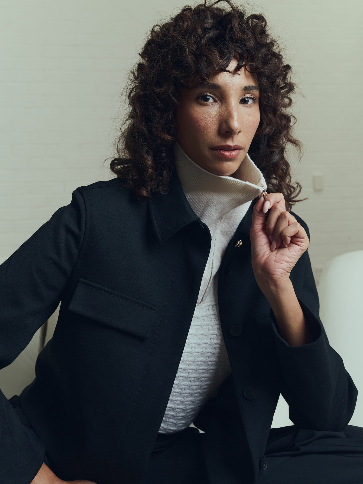 Maxine Wool Blend Cropped Jacket