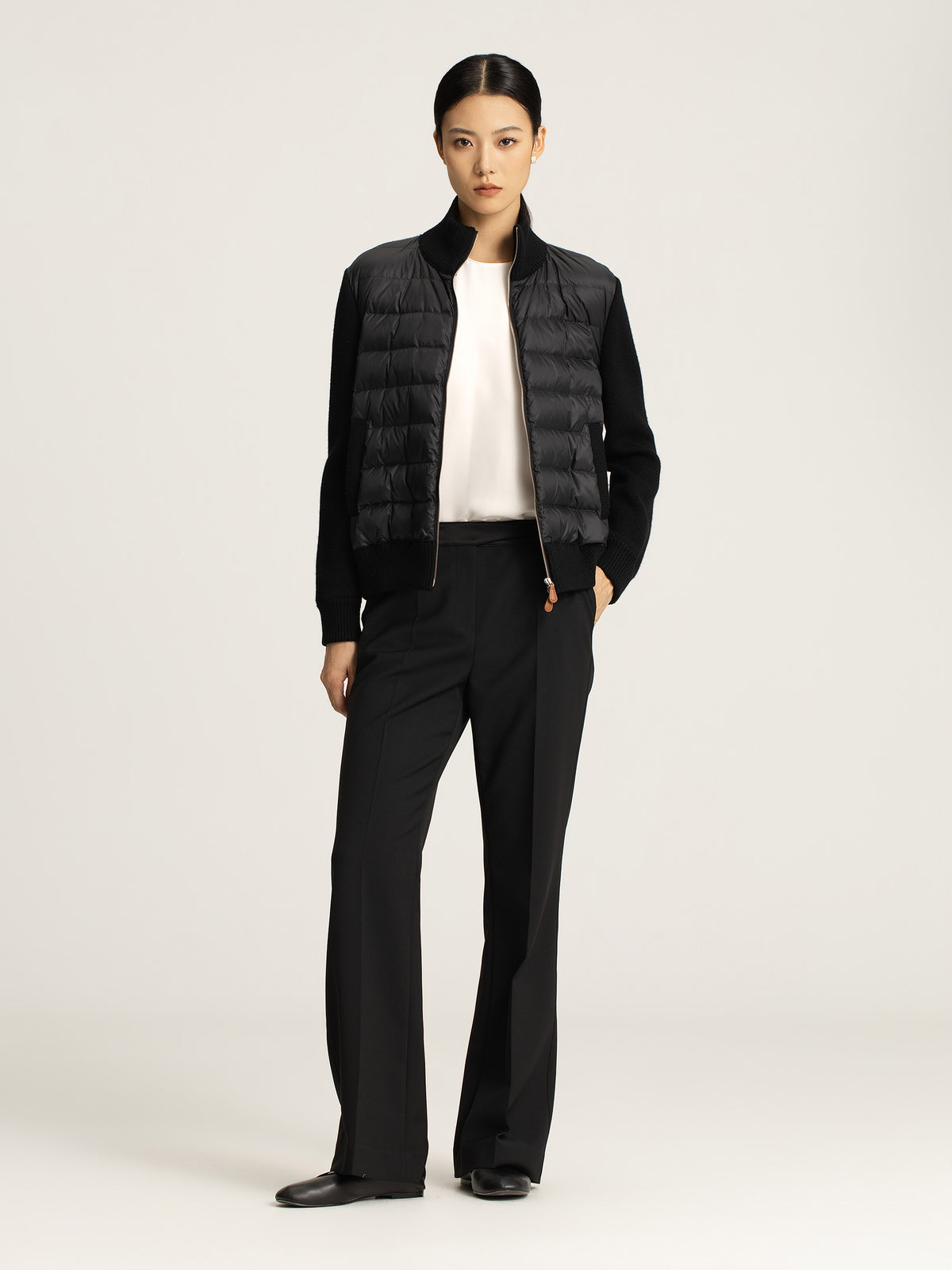 Sutton Nylon Knit Bomber
