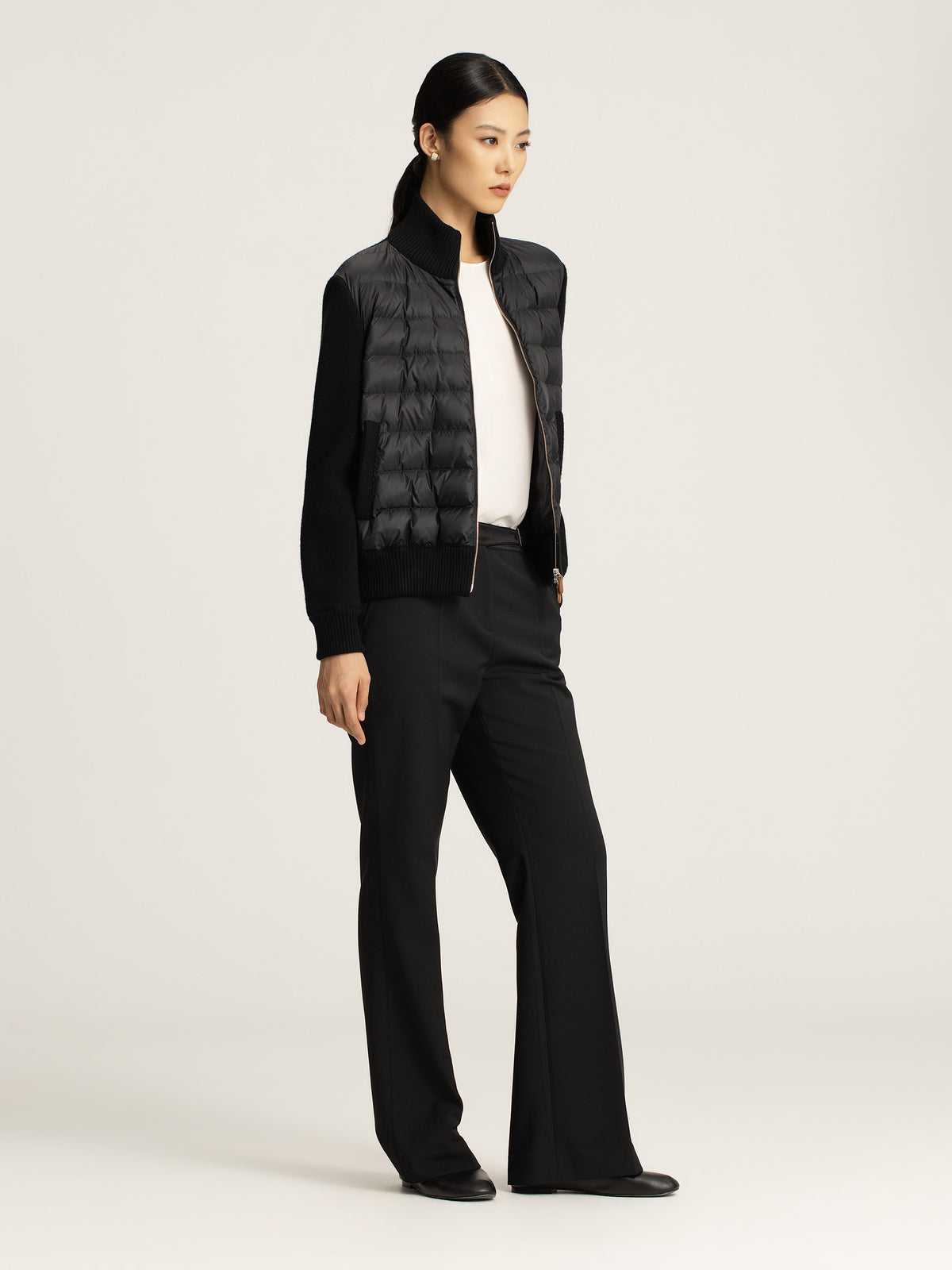 Sutton Nylon Knit Bomber