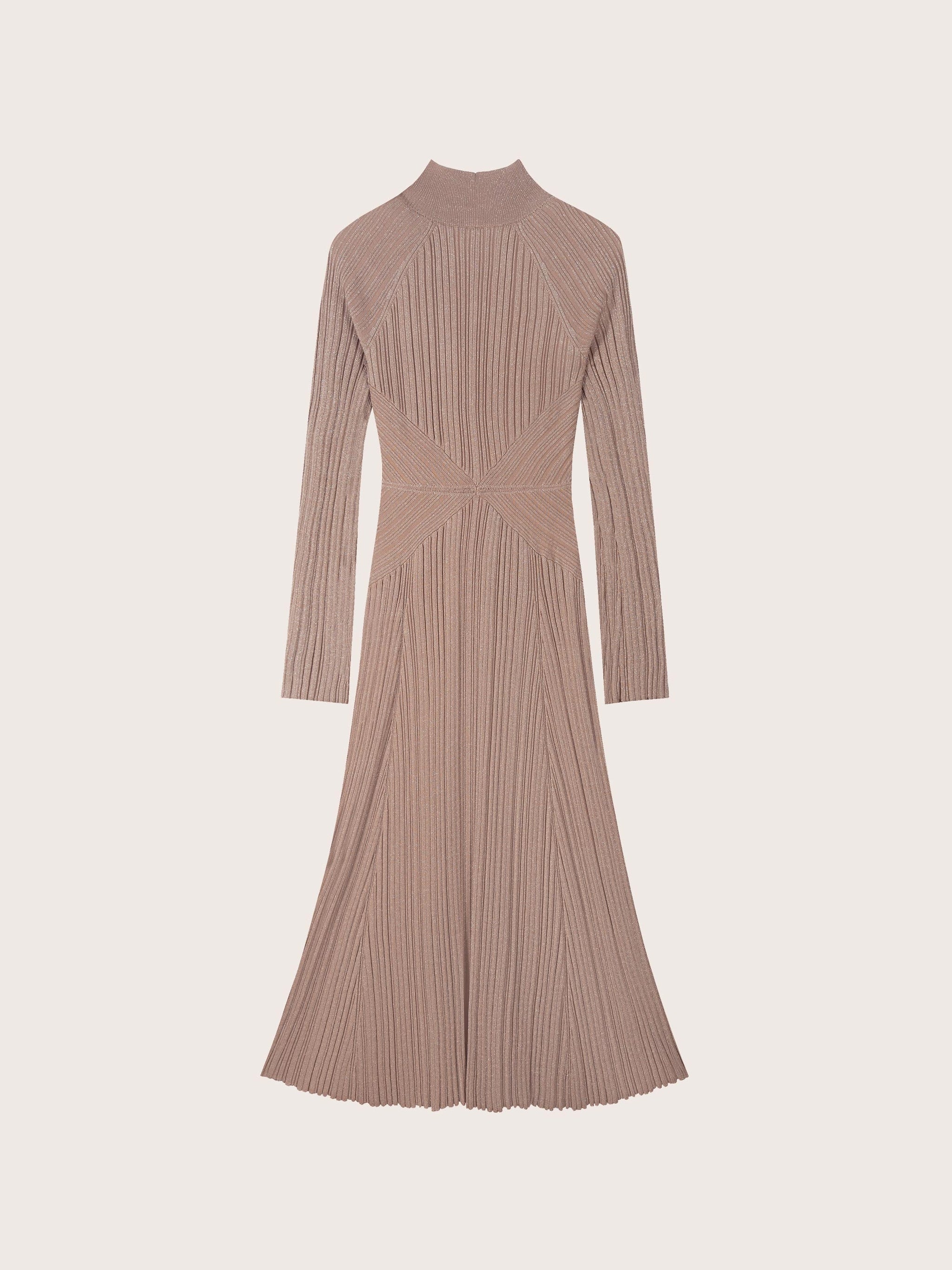 arden knit dress Arden Column Knit Dress Cream Hollyhoque