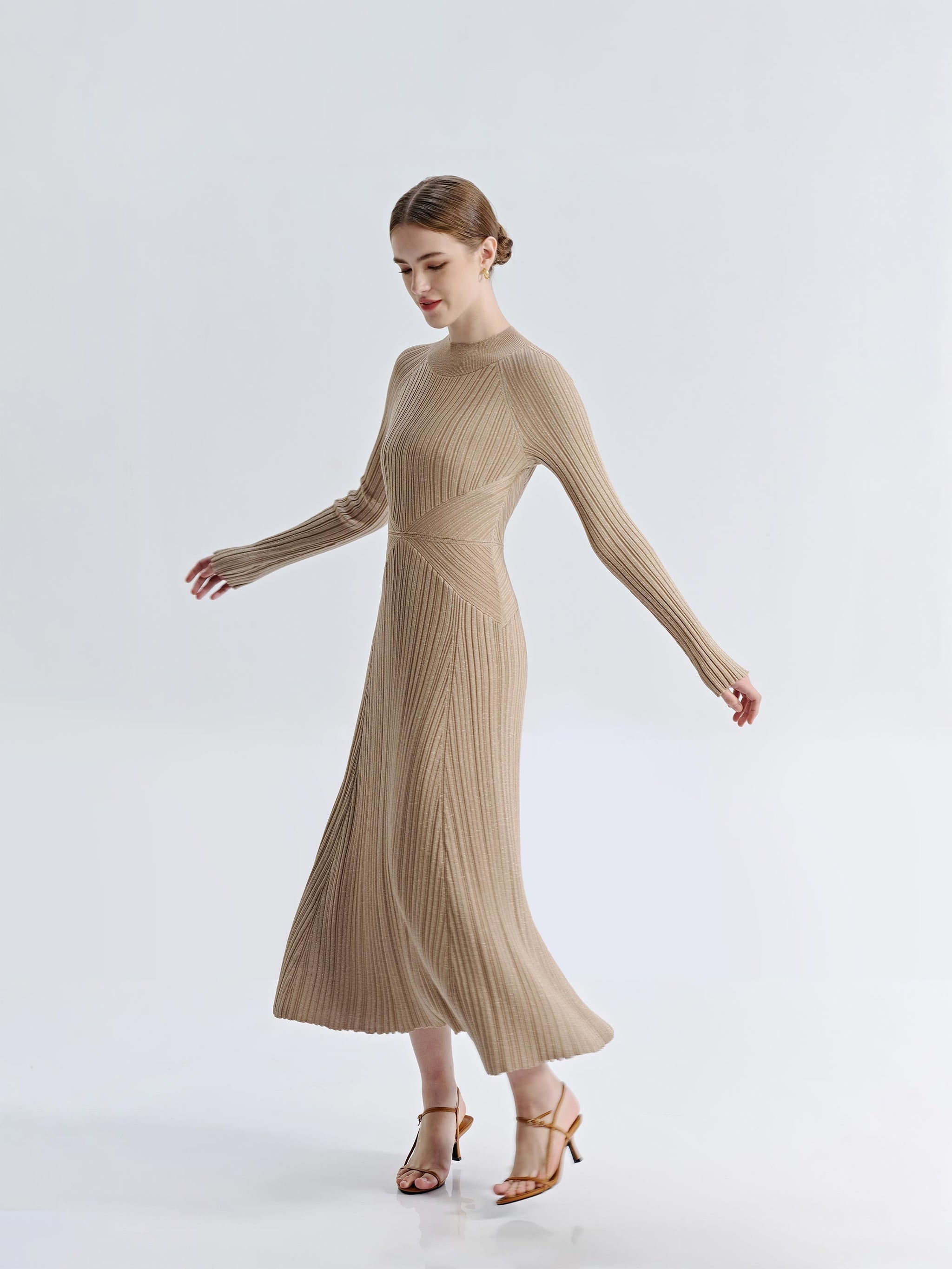 khaki knitted dress Buy Khaki Green Stand Neck Knitted Midi Jumper Dress from Next USA