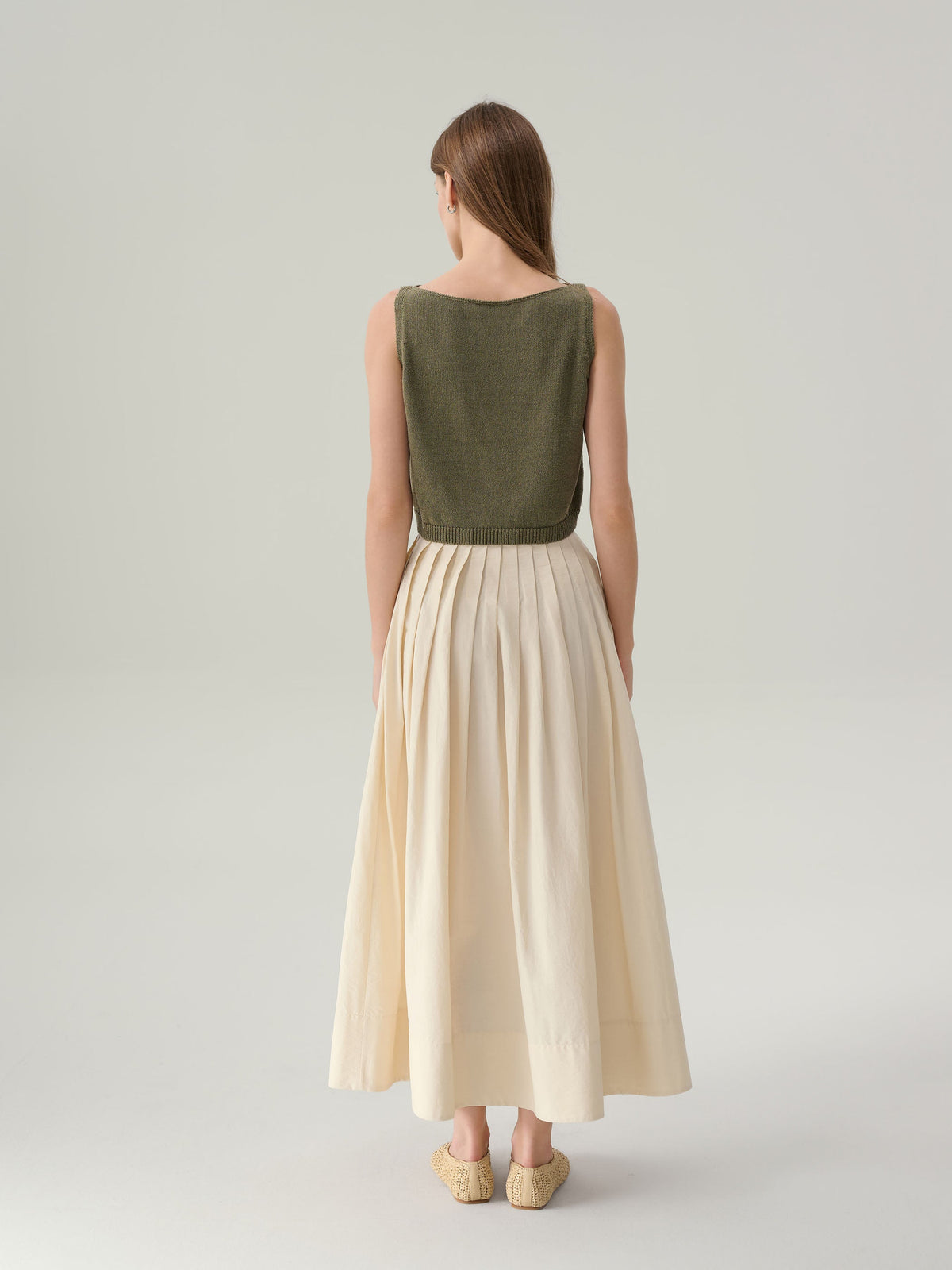 Ari Cropped Knit Tank Top