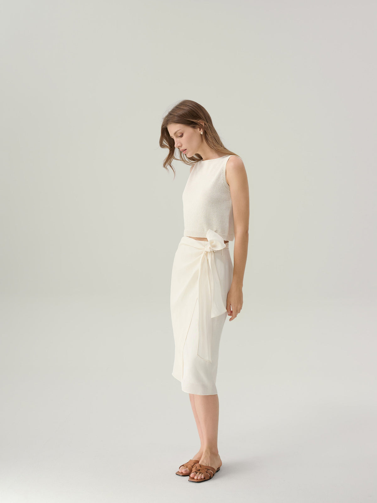 Ari Cropped Knit Tank Top