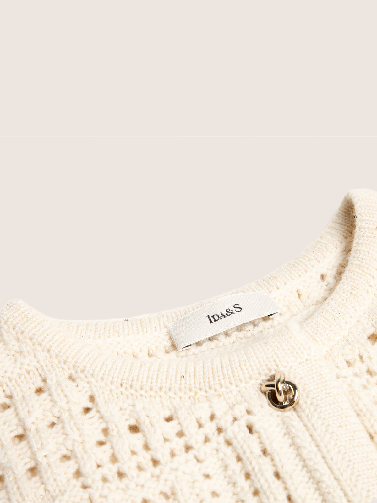 Thea Cashmere Crochet Cardigan