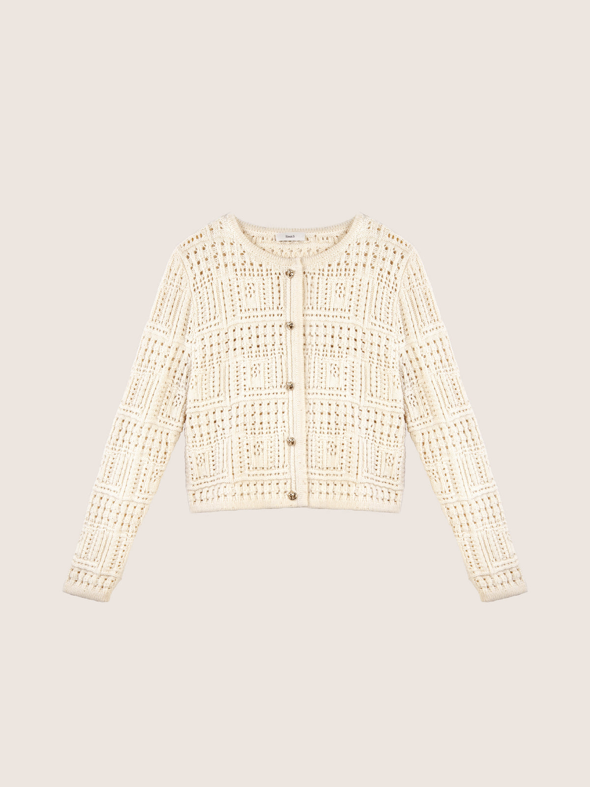 Thea Cashmere Crochet Cardigan