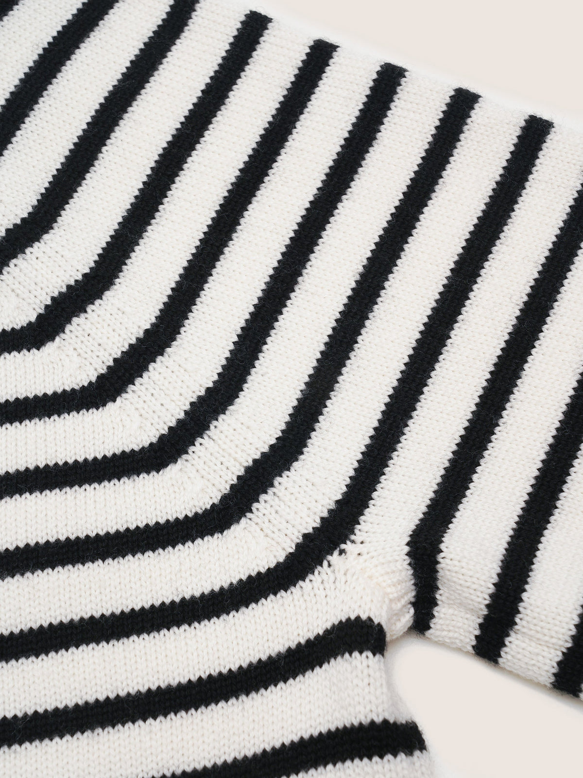 Ines Merino Stripe Quarter-Zip Knit