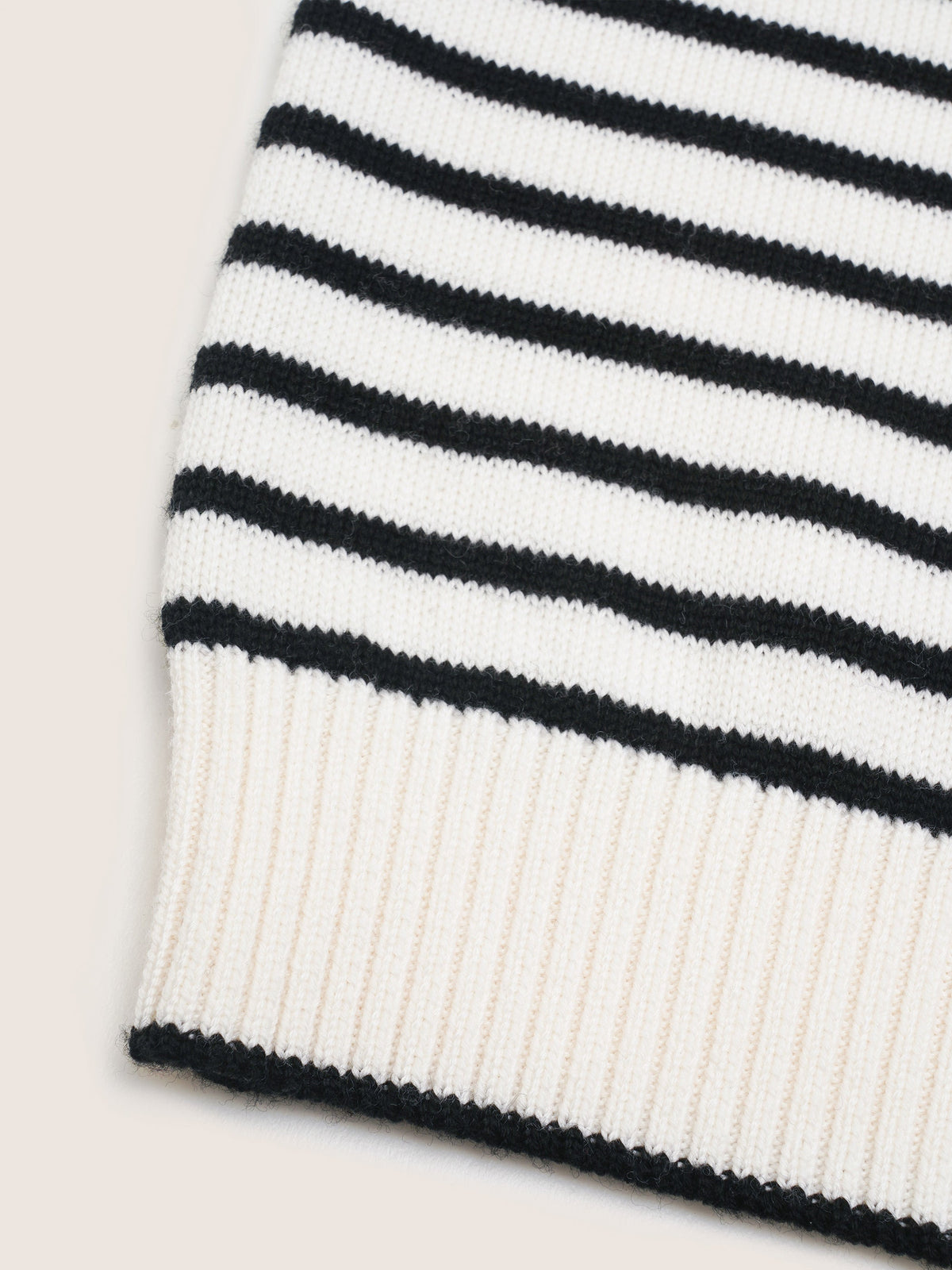 Ines Merino Stripe Quarter-Zip Knit