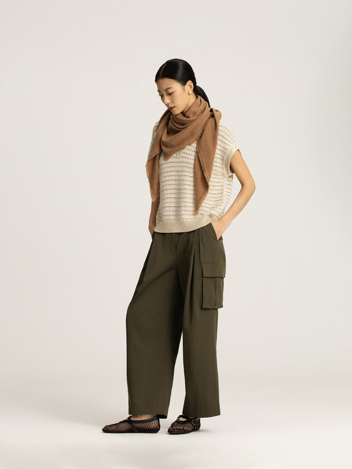 Langham Wool Cashmere Short Scarf