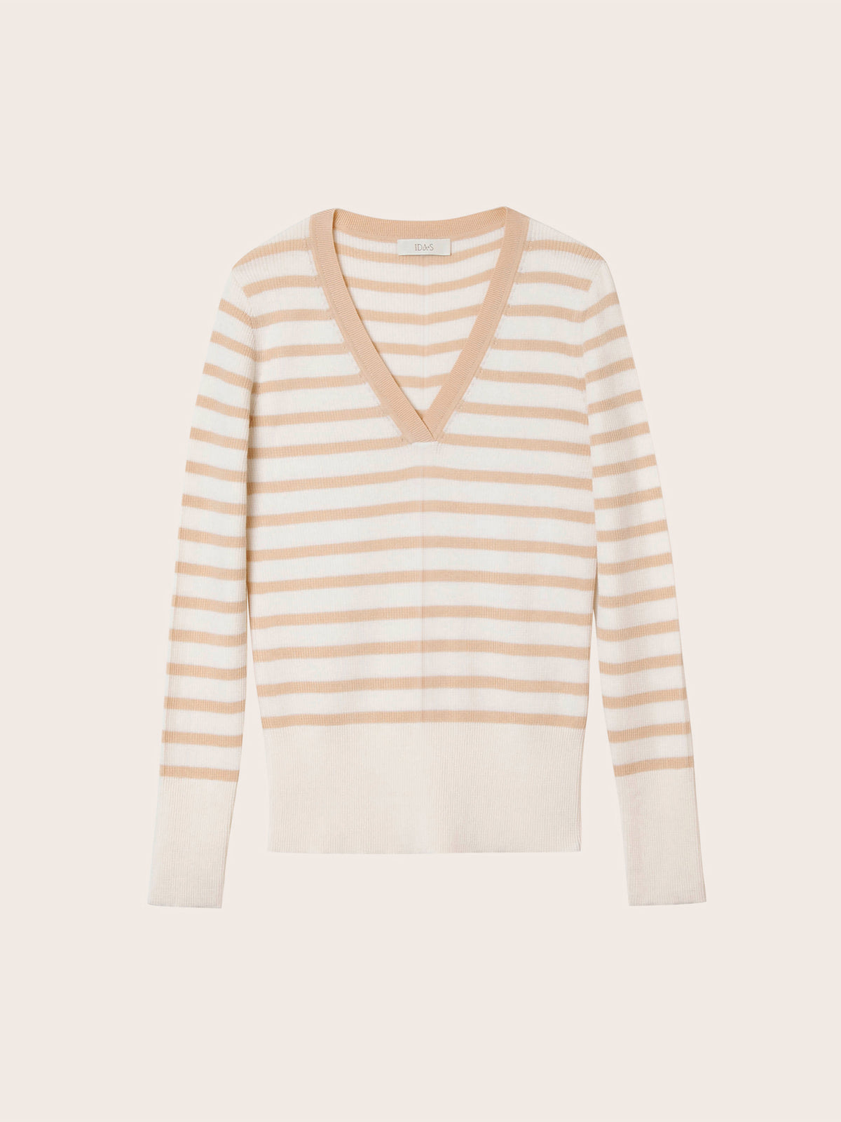 Claremont V-Neck Stripe Wool Knit