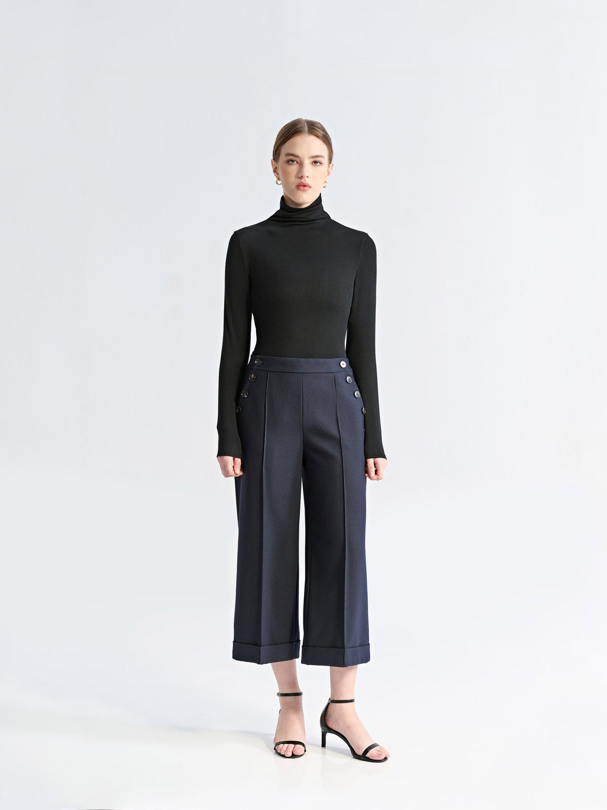 SAVANNAH CLASSIC WOOL CROPPED TROUSERS