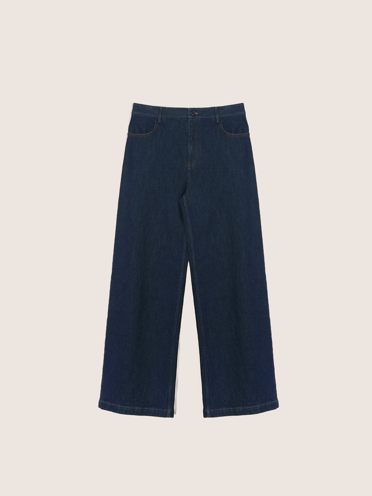 Mira Denim Straight-Leg Pants