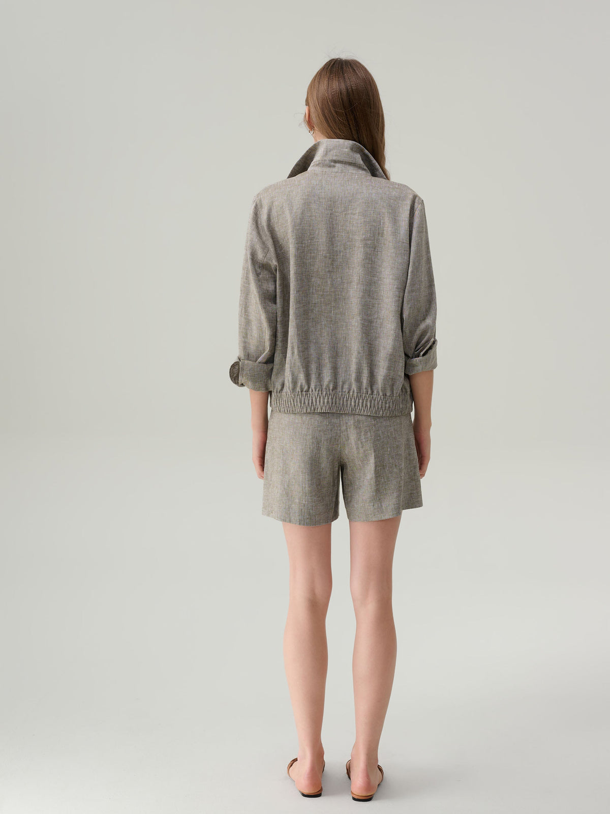 Penelope High Waisted Linen Shorts