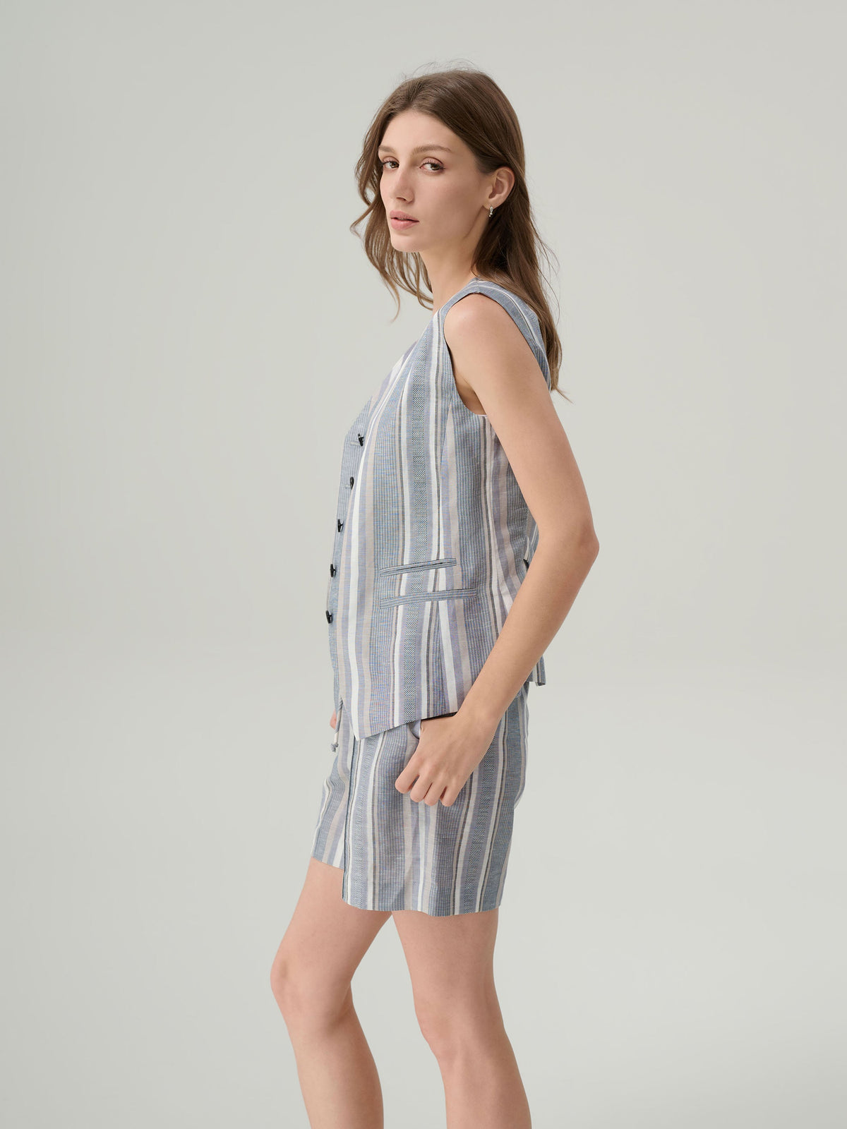 Cecilia Linen High Waisted Shorts