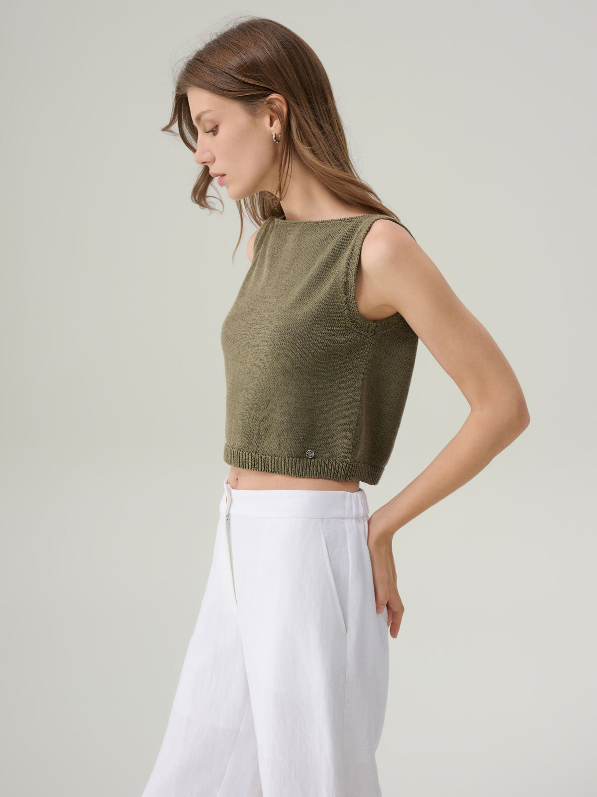 Winslie White Linen Pants