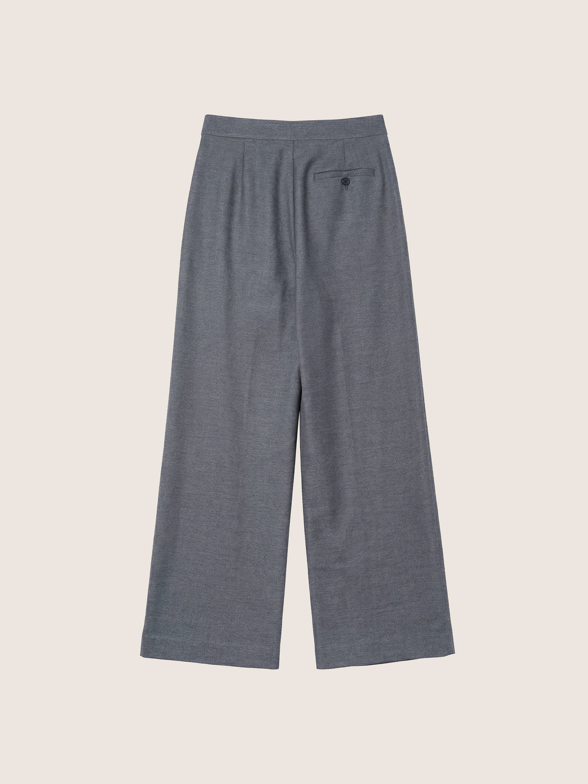 Amira Wool Asymmetrical Pleated Trousers