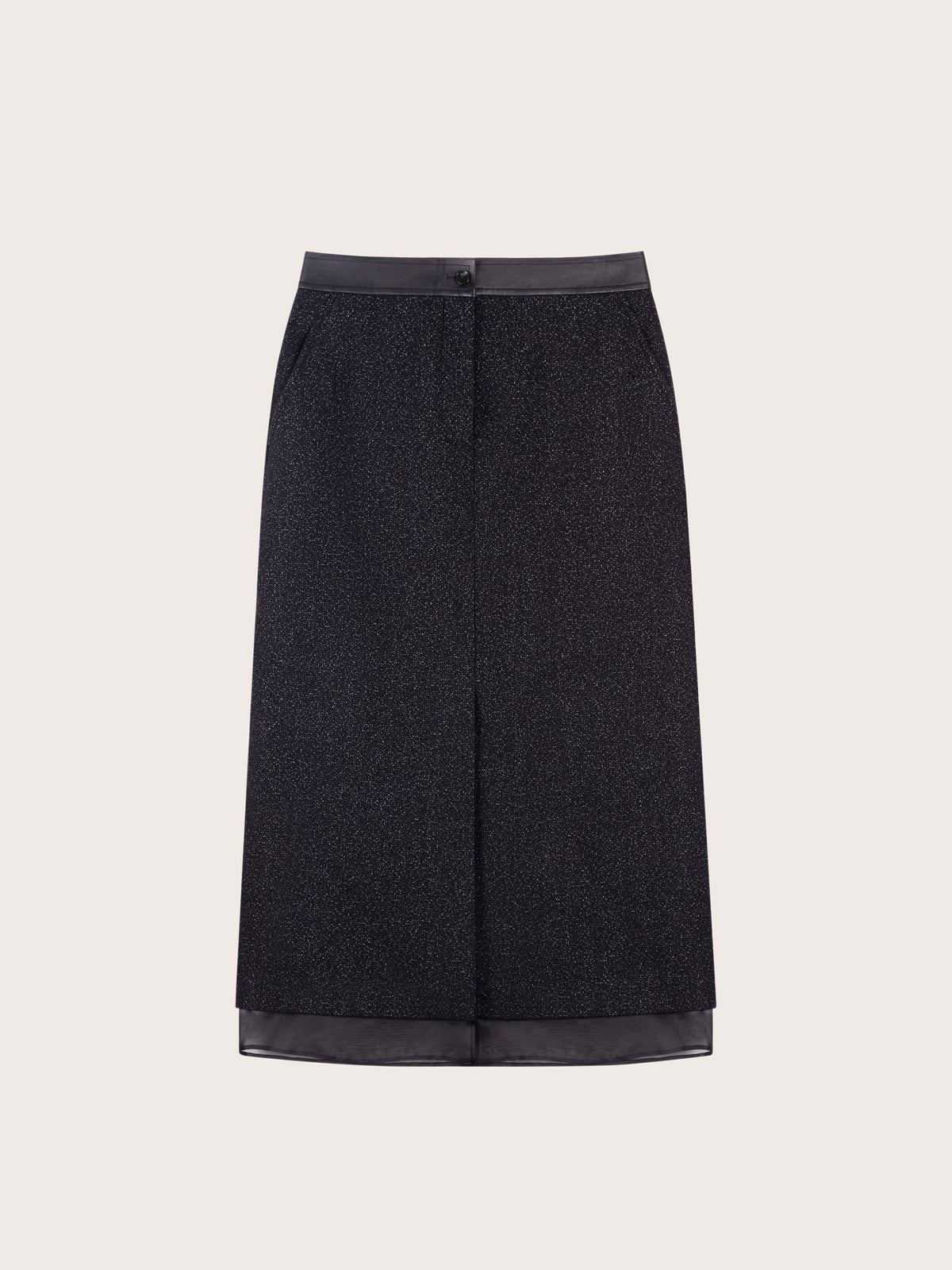 IVY WOOL TAILORED MIDI SKIRT
